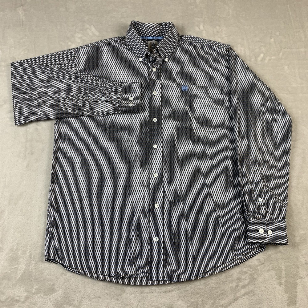 Cinch Shirt Mens Small Geometric Long Sleeve Button Down Western Rodeo Cowboy - Picture 2 of 7